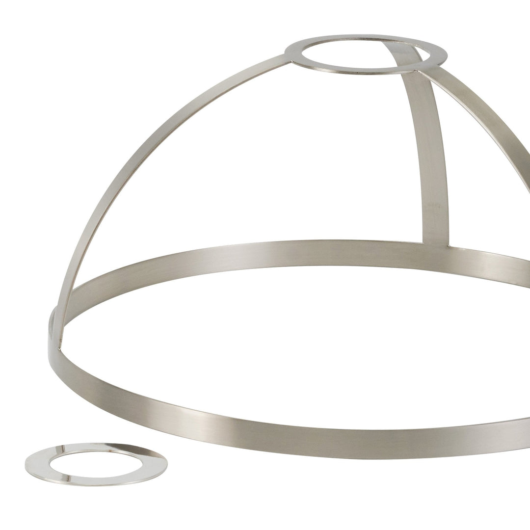 Nelson Lighting NL92619 Louis Shade Satin Nickel Clear