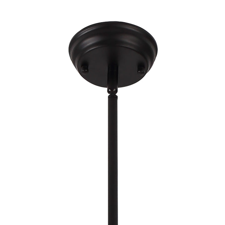 Nelson Lighting NLK14919 Louis 3 Light Round Pendant Matt Black Smoked