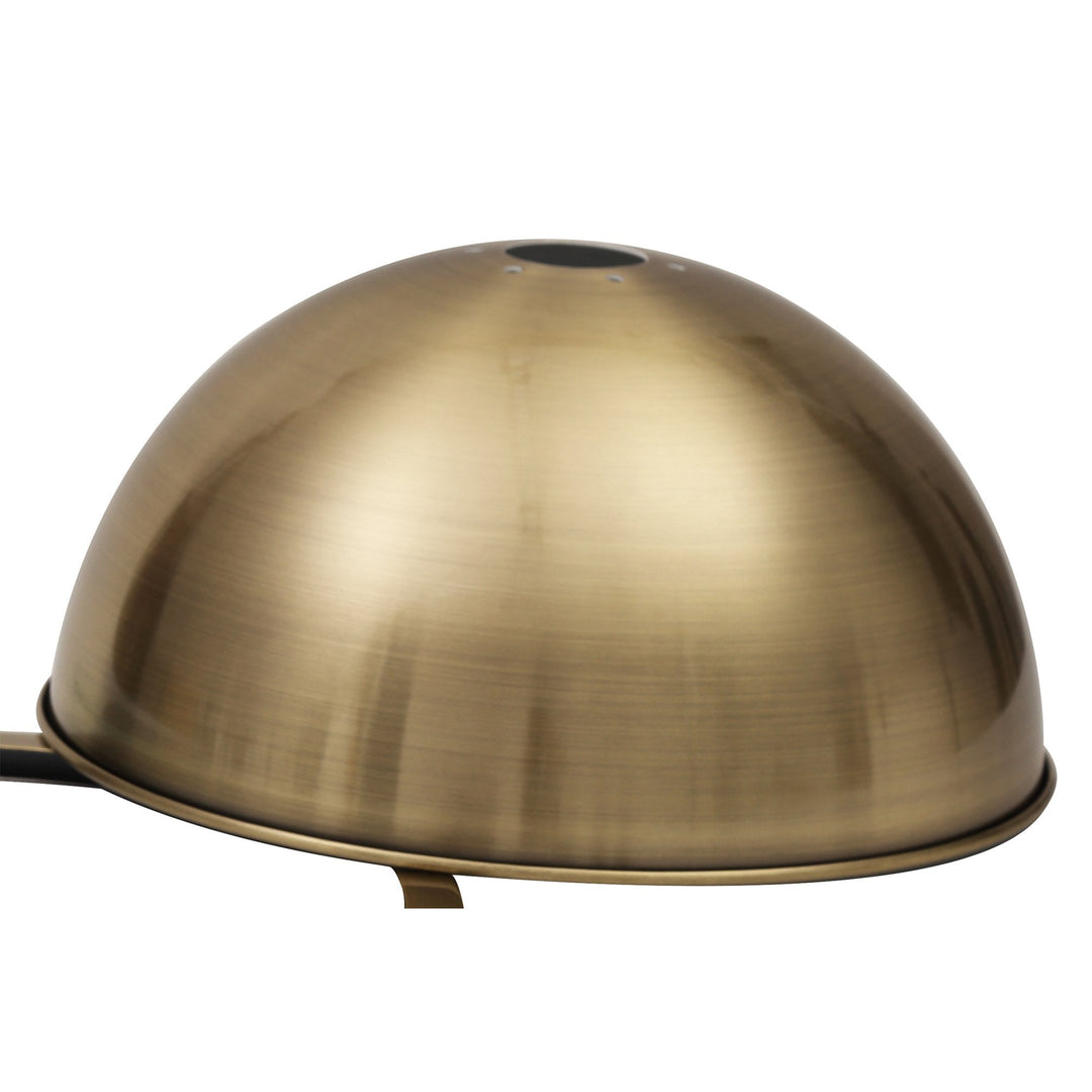 Nelson Lighting NLK15259 Louis 1 Light Flush Ceiling Light Antique Brass Frosted White