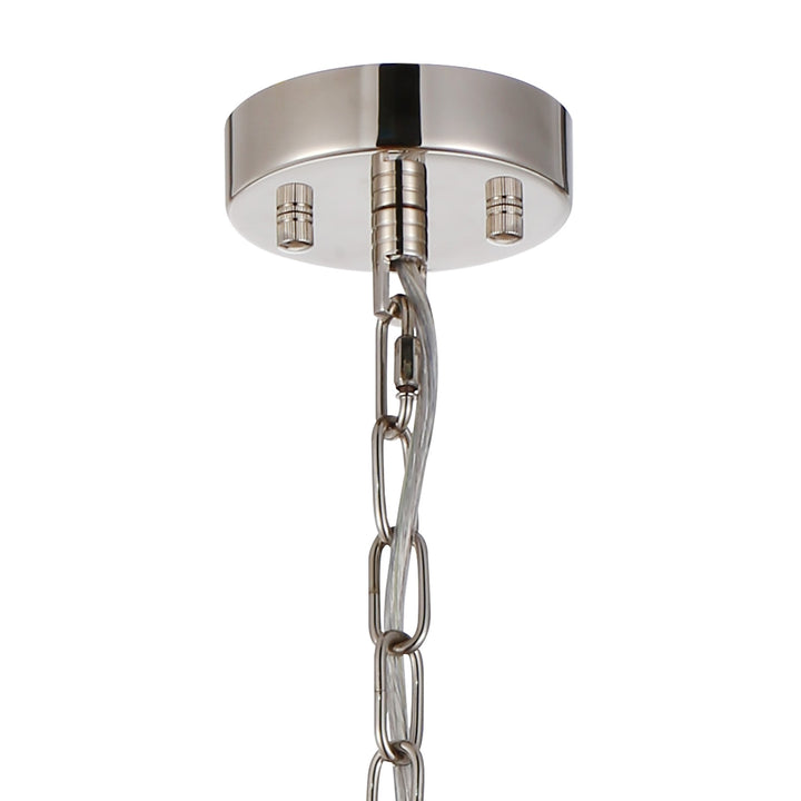 Nelson Lighting NL91169 Maccia 1 Light Pendant/Ceiling Light Polished Nickel Clear