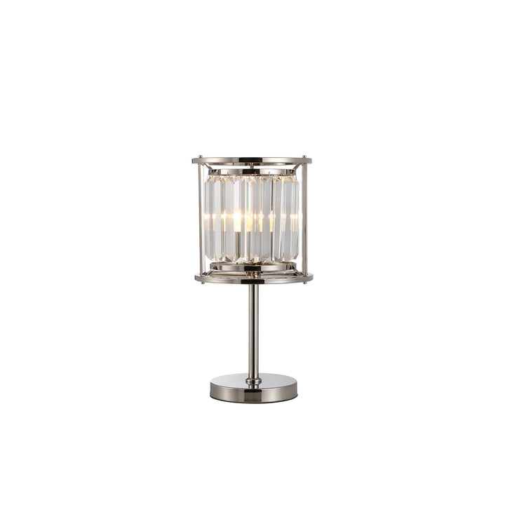 Nelson Lighting NL91269 Maccia 1 Light Table Lamp Polished Nickel Clear