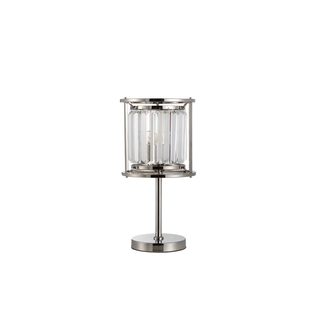 Nelson Lighting NL91269 Maccia 1 Light Table Lamp Polished Nickel Clear