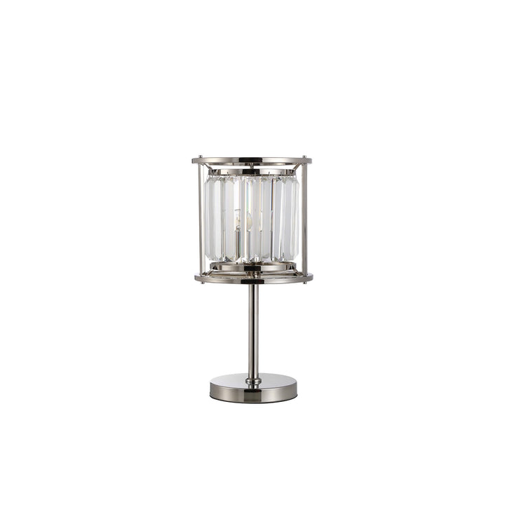 Nelson Lighting NL91269 Maccia 1 Light Table Lamp Polished Nickel Clear