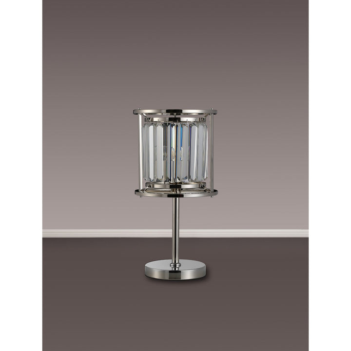 Nelson Lighting NL91269 Maccia 1 Light Table Lamp Polished Nickel Clear