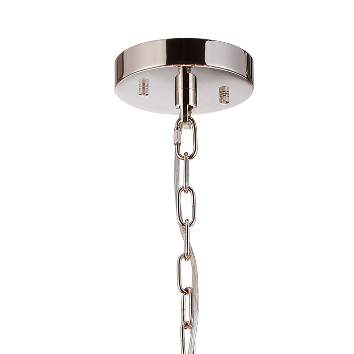 Nelson Lighting NL93069 Maccia 10 Light Pendant Polished Nickel Clear