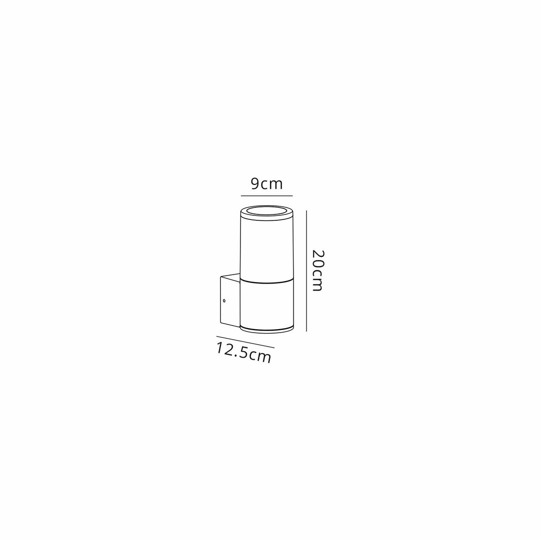 Nelson Lighting NL7074/CL9 Marc 1 Light Outdoor Wall Light Matt Brown Clear