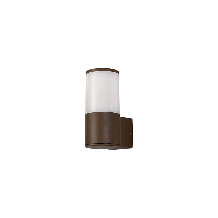 Nelson Lighting NL7074/OP9 Marc 1 Light Outdoor Wall Light Matt Brown Opal