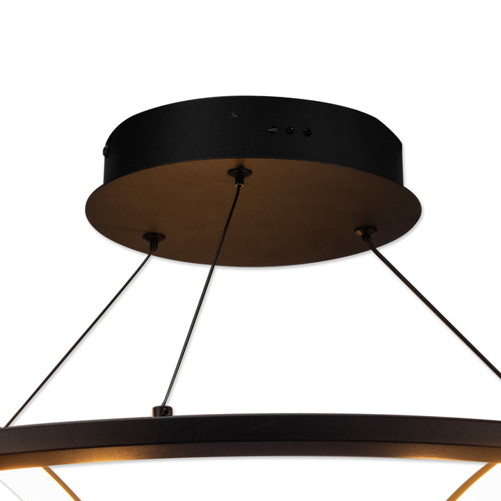 Nelson Lighting NL74529 Naegel 5 LED Round Pendant Satin Black Gold