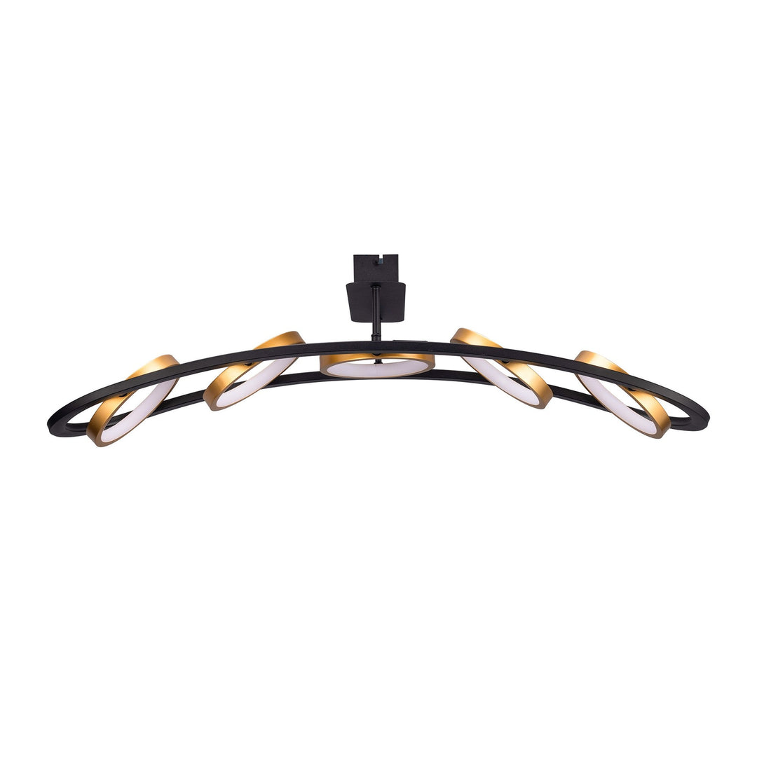 Nelson Lighting NL74539 Naegel 5 LED Ceiling Light Satin Black Gold