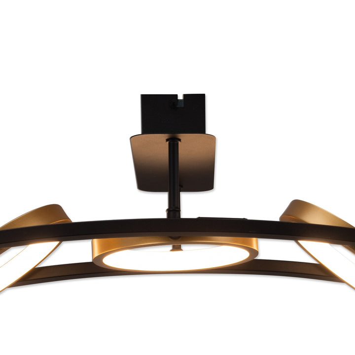 Nelson Lighting NL74539 Naegel 5 LED Ceiling Light Satin Black Gold