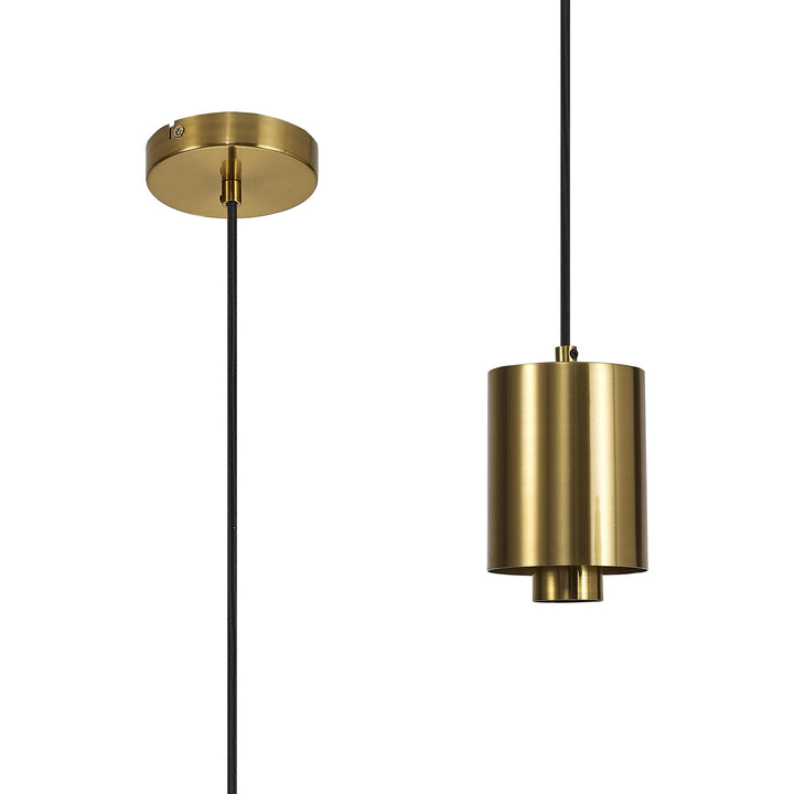 Nelson Lighting NL90309 Olivia 1 Light Pendant Ancient Brass