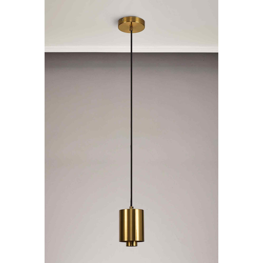 Nelson Lighting NL90309 Olivia 1 Light Pendant Ancient Brass