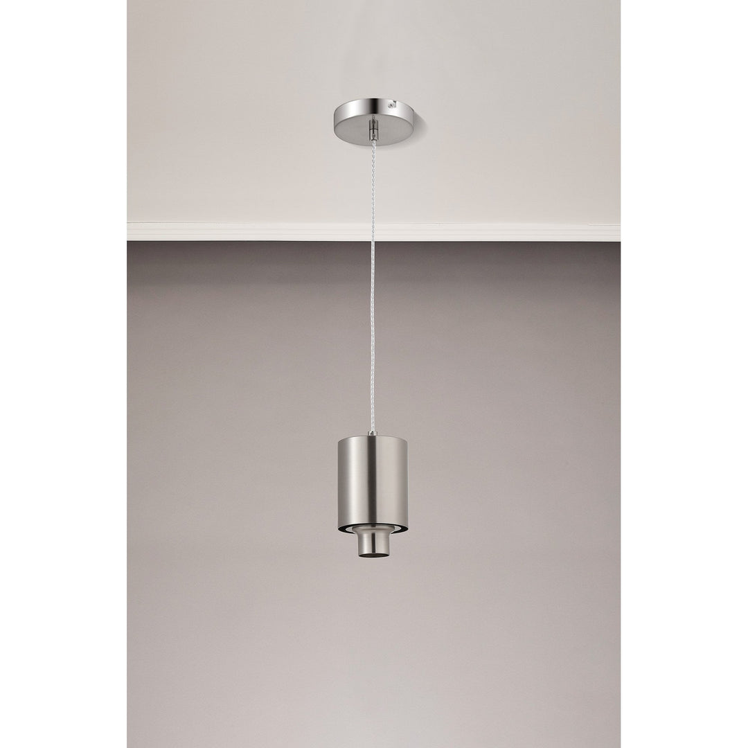 Nelson Lighting NL90319 Olivia 1 Light Pendant Satin Nickel