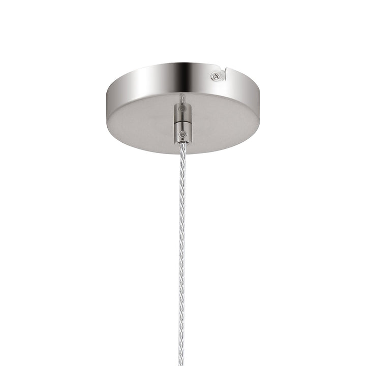 Nelson Lighting NL90319 Olivia 1 Light Pendant Satin Nickel