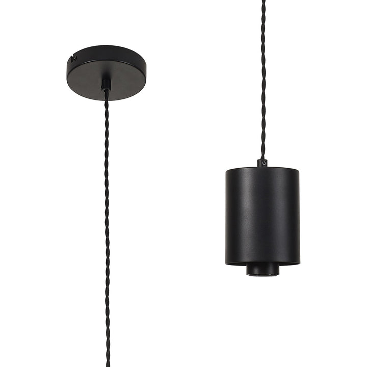 Nelson Lighting NL90329 Olivia 1 Light Pendant Satin Black