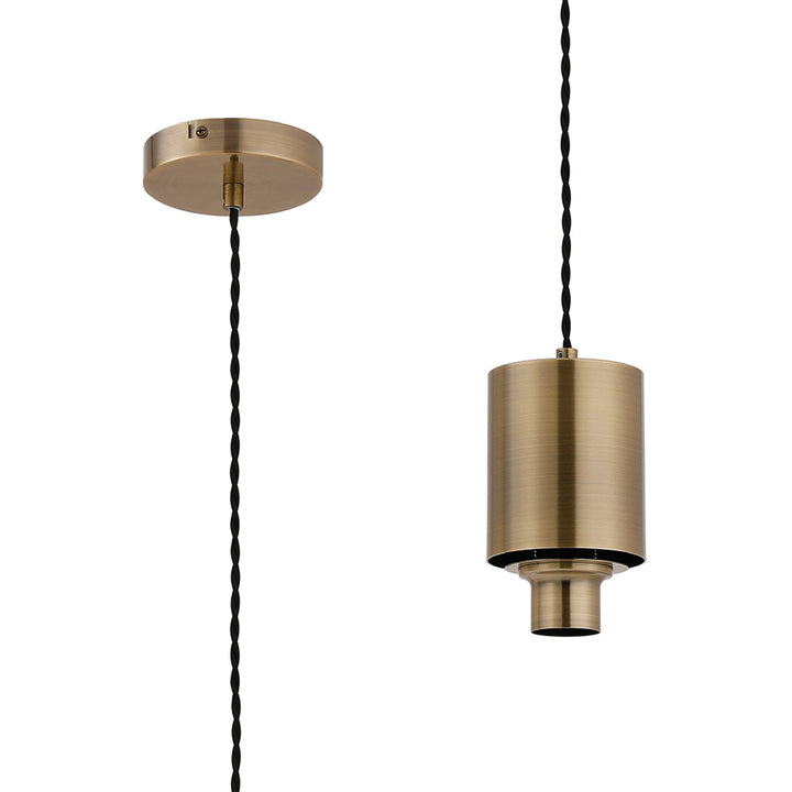 Nelson Lighting NL9032AB9 Olivia 1 Light Pendant Antique Brass