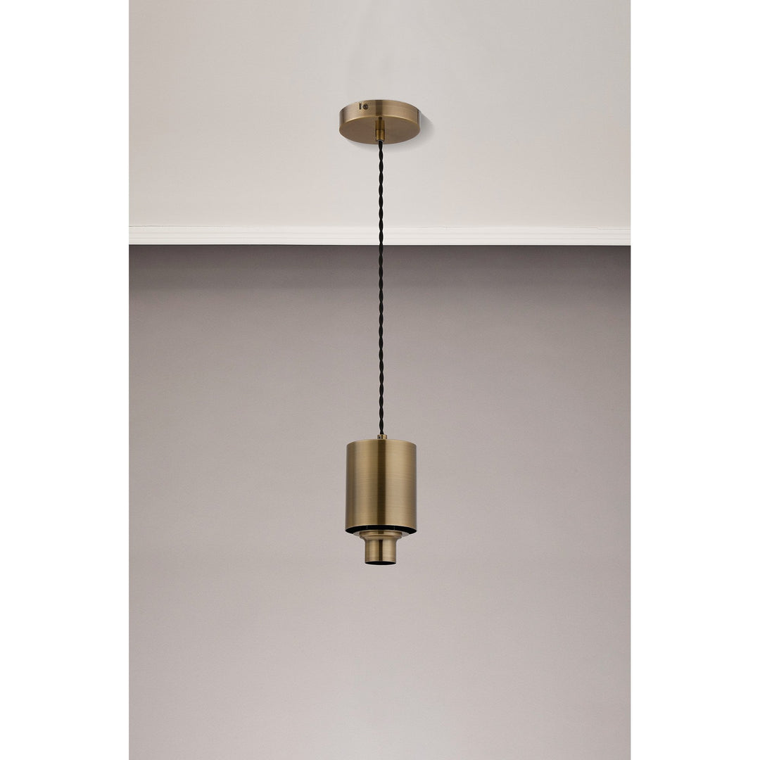 Nelson Lighting NL9032AB9 Olivia 1 Light Pendant Antique Brass