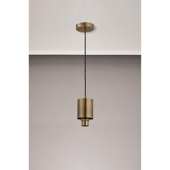 Nelson Lighting NL9032AB9 Olivia 1 Light Pendant Antique Brass