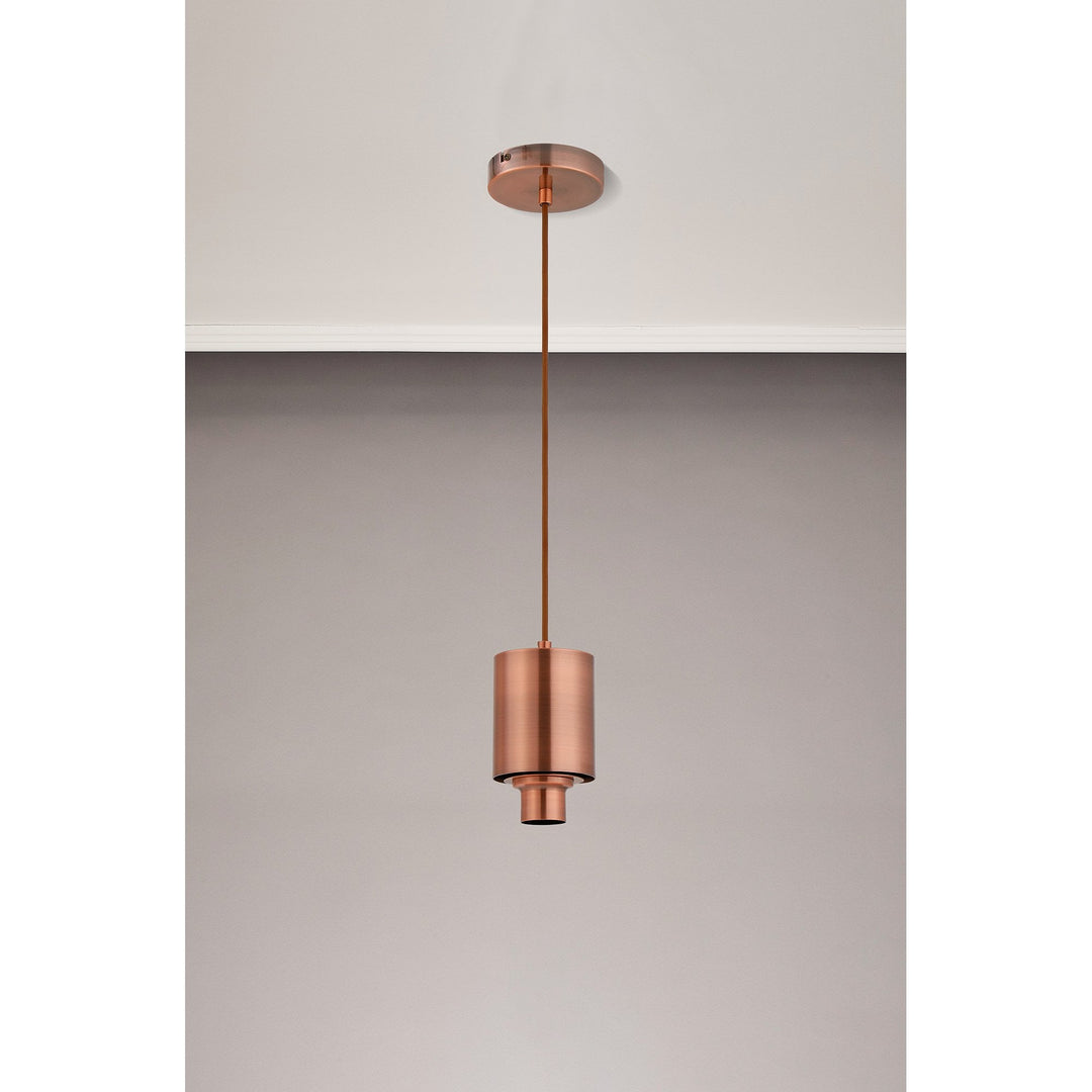 Nelson Lighting NL9032AC9 Olivia 1 Light Pendant Antique Copper