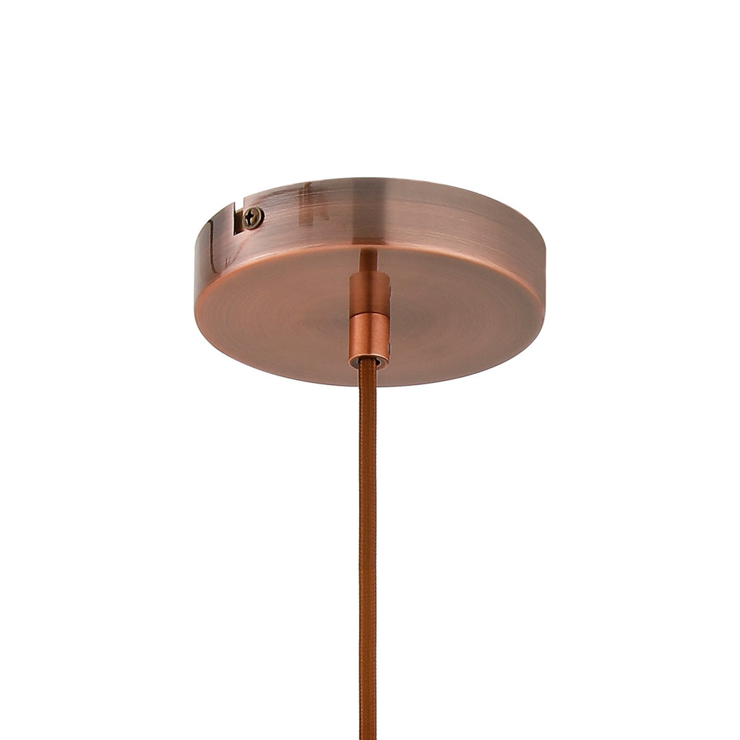 Nelson Lighting NL9032AC9 Olivia 1 Light Pendant Antique Copper