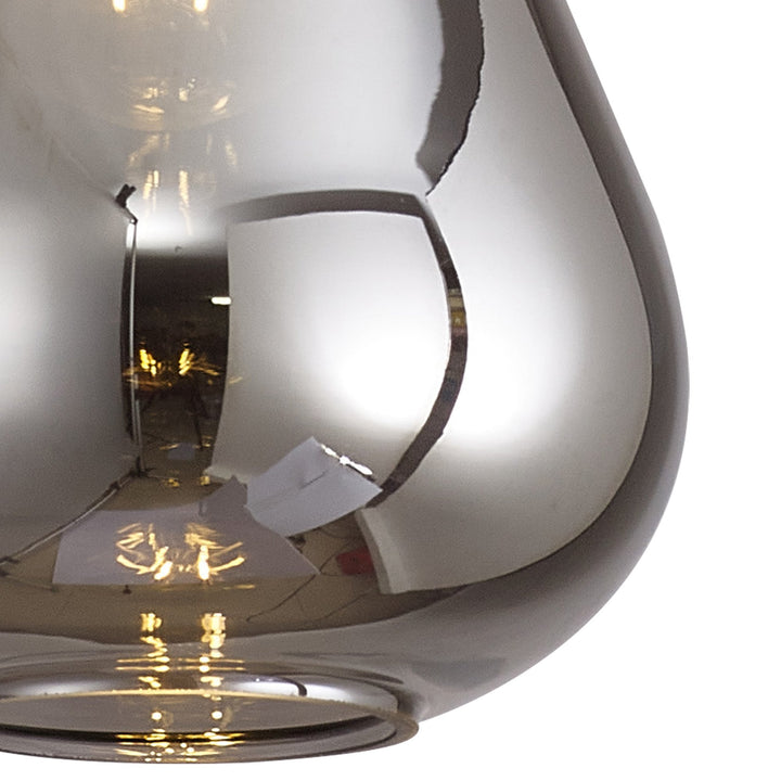 Nelson Lighting NLK09729 Olivia 1 Light Narrow Pendant Satin Black Smoke