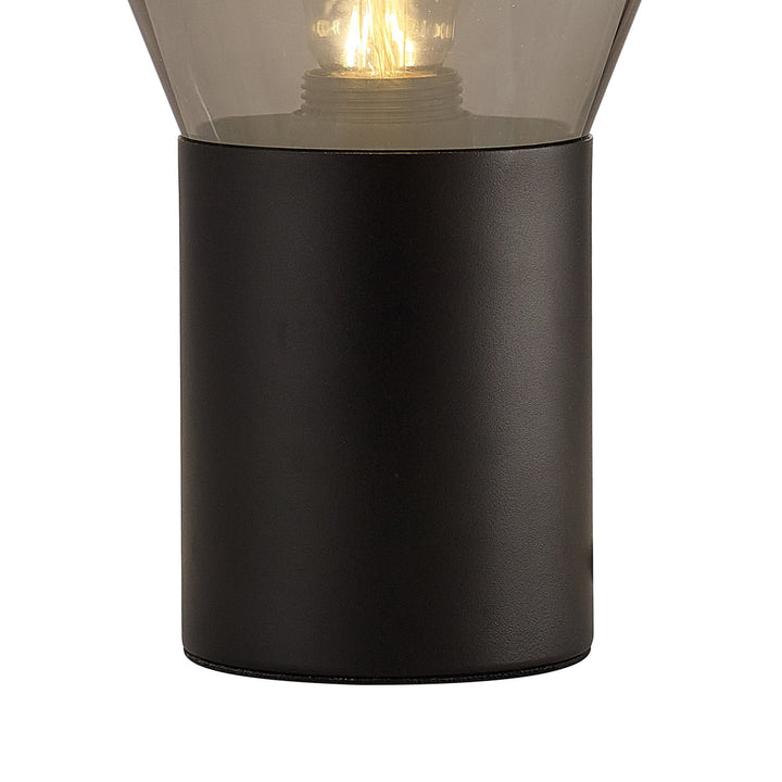 Nelson Lighting NLK11009 Olivia 1 Light Table Lamp Satin Black Smoke Plated