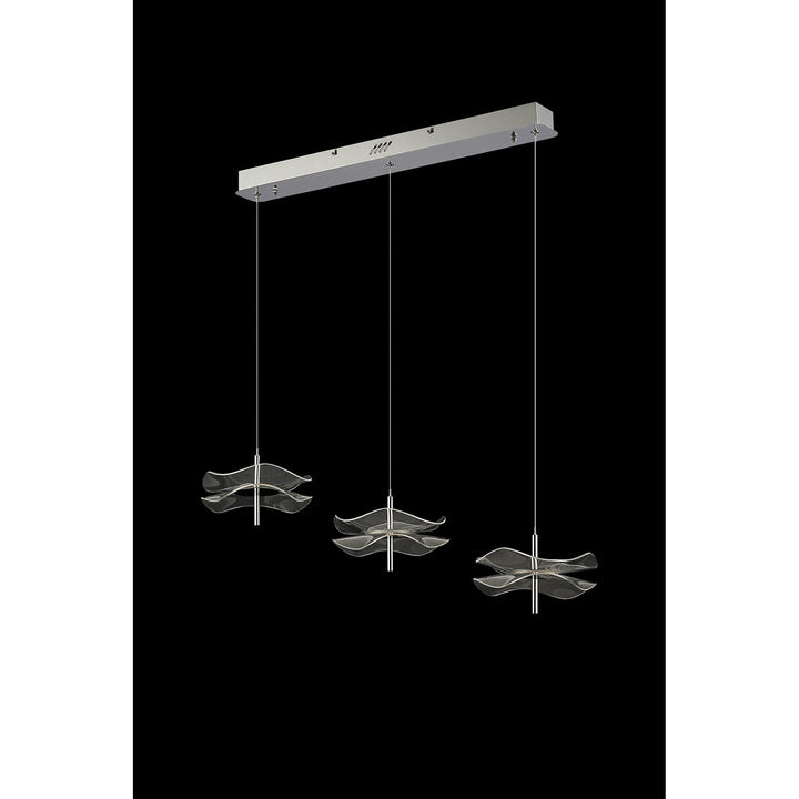 Nelson Lighting NL73389 Padwa 3 LED Linear Pendant Polished Chrome