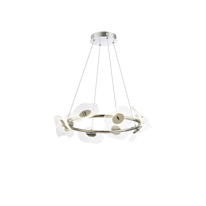 Nelson Lighting NL73409 Padwa 8 LED Ring Pendant Polished Chrome