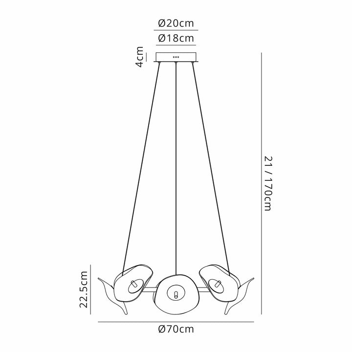 Nelson Lighting NL73409 Padwa 8 LED Ring Pendant Polished Chrome