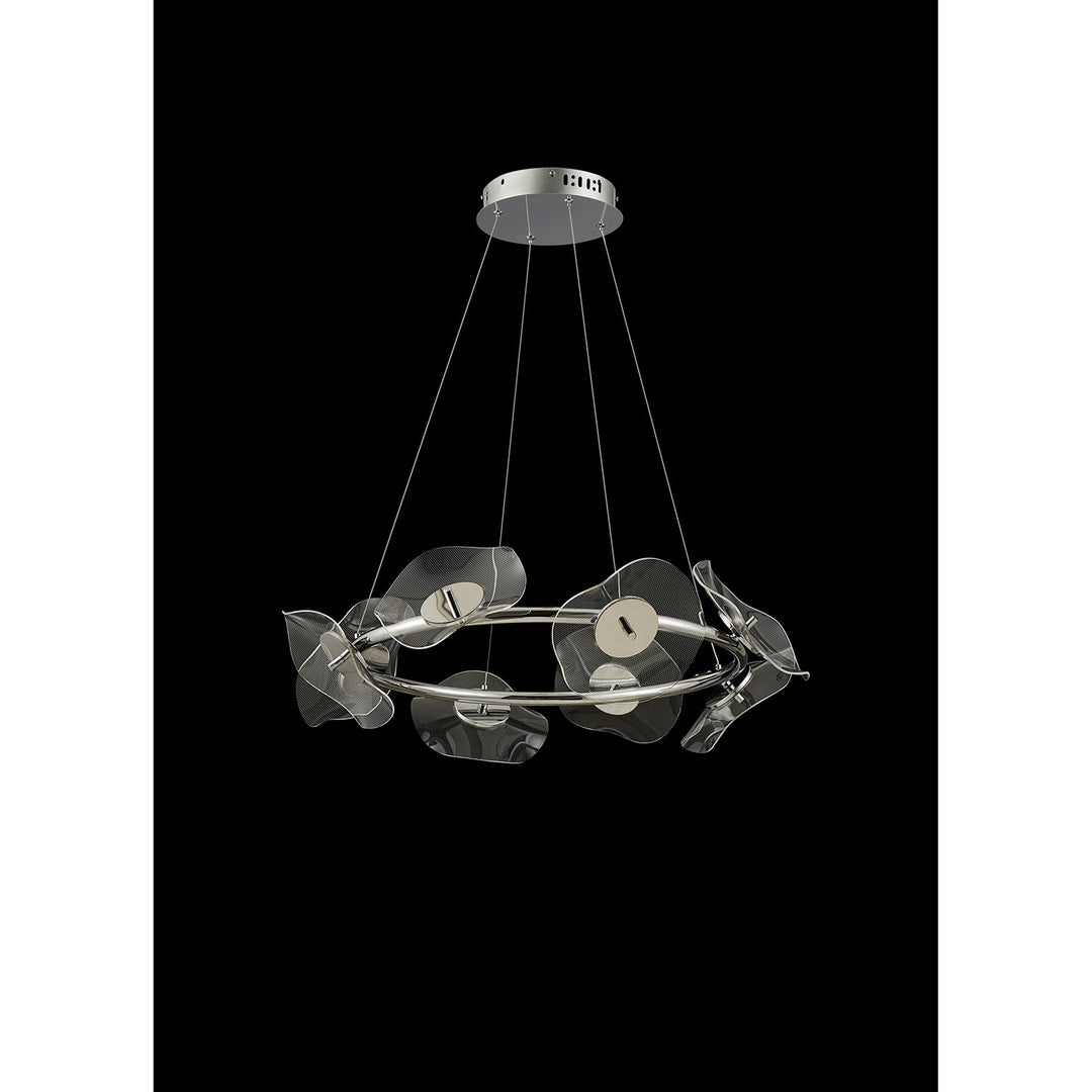 Nelson Lighting NL73409 Padwa 8 LED Ring Pendant Polished Chrome