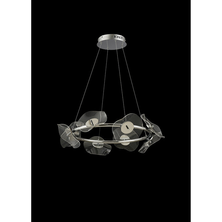 Nelson Lighting NL73409 Padwa 8 LED Ring Pendant Polished Chrome