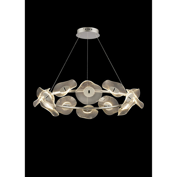 Nelson Lighting NL73419 Padwa 12 LED Ring Pendant Polished Chrome