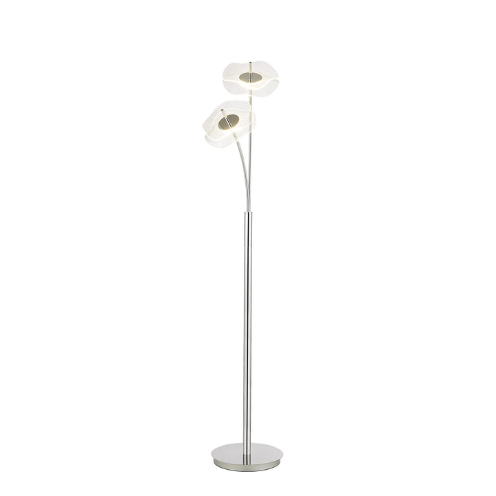 Nelson Lighting NL73459 Padwa 2 LED Floor Lamp Polished Chrome