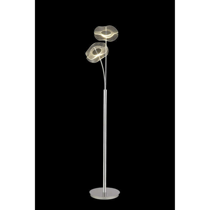 Nelson Lighting NL73459 Padwa 2 LED Floor Lamp Polished Chrome