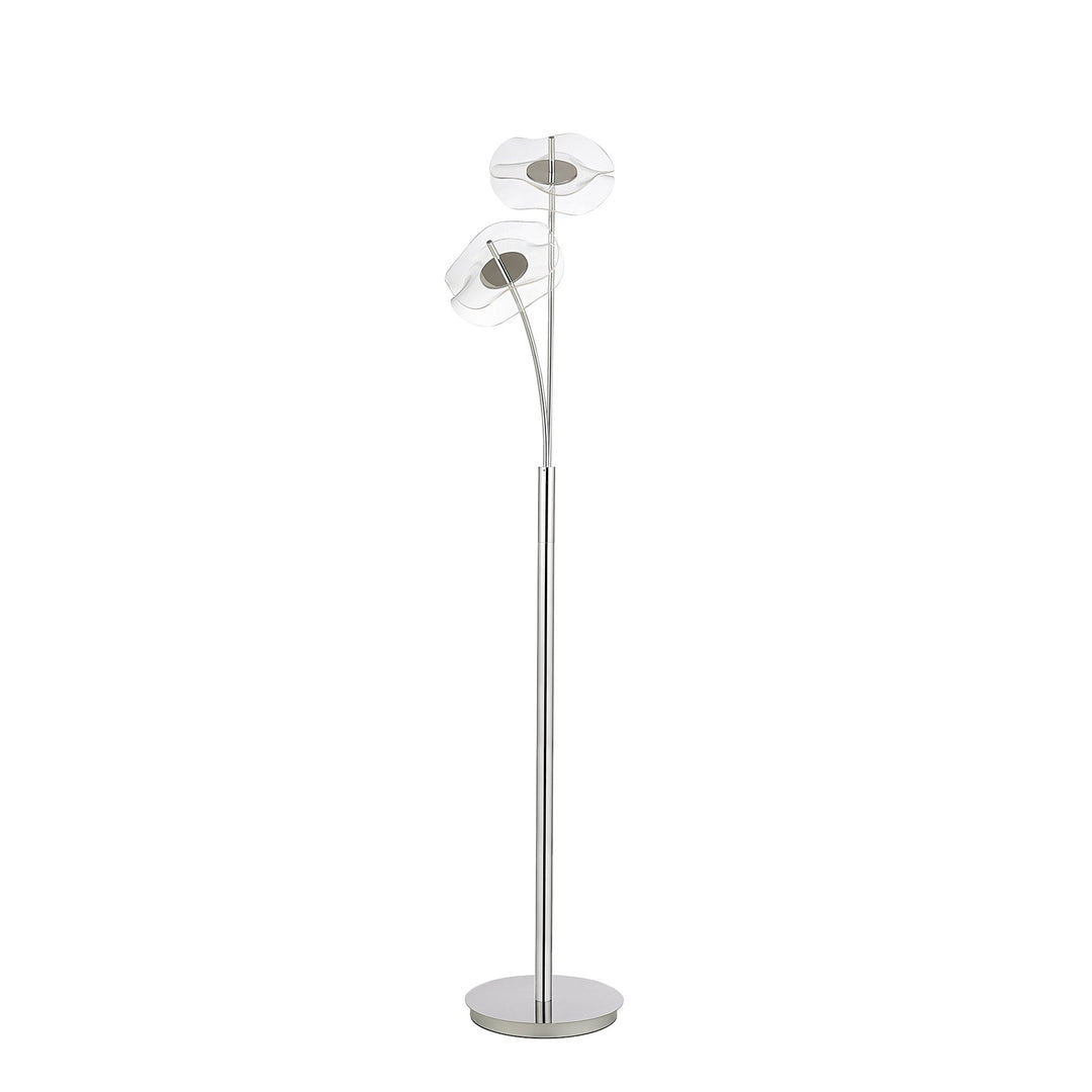 Nelson Lighting NL73459 Padwa 2 LED Floor Lamp Polished Chrome