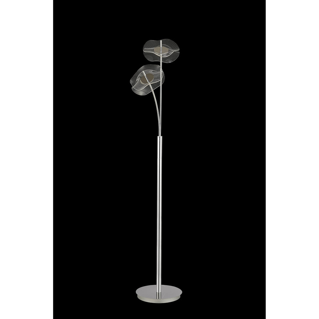 Nelson Lighting NL73459 Padwa 2 LED Floor Lamp Polished Chrome