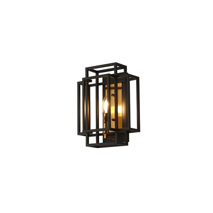 Nelson Lighting NL93769 Palit 1 Light Wall Light Black Gold