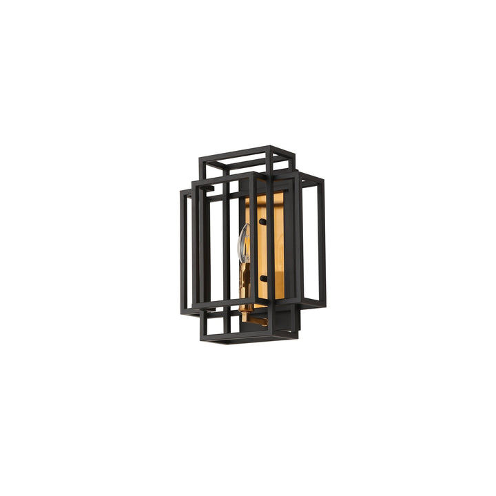 Nelson Lighting NL93769 Palit 1 Light Wall Light Black Gold