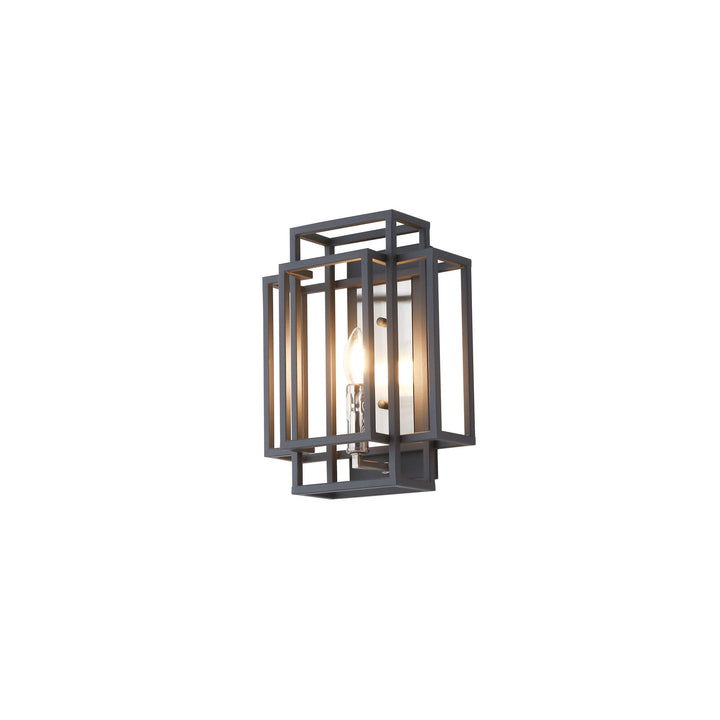 Nelson Lighting NL93779 Palit 1 Light Wall Light Anthracite Satin Nickel