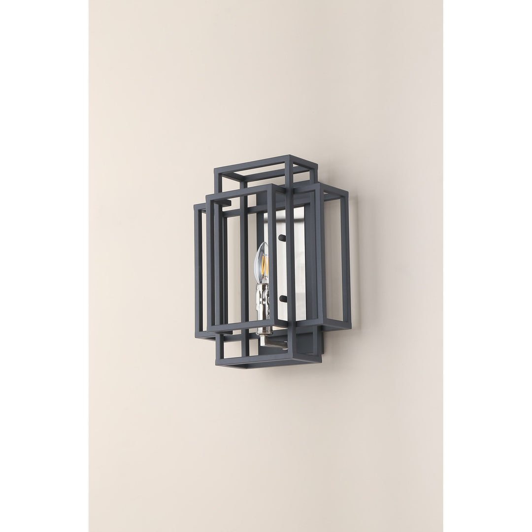 Nelson Lighting NL93779 Palit 1 Light Wall Light Anthracite Satin Nickel