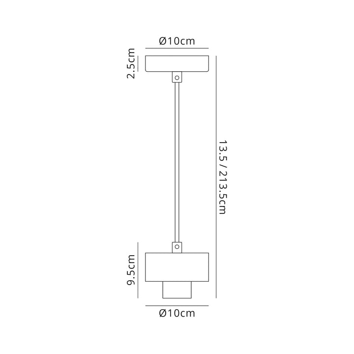 Nelson Lighting NL85519 Raibon Suspension Kit Matt White / Marble / White Fabric