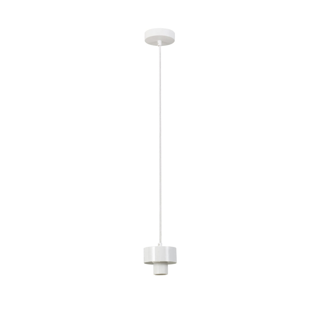 Nelson Lighting NL85519 Raibon Suspension Kit Matt White / Marble / White Fabric