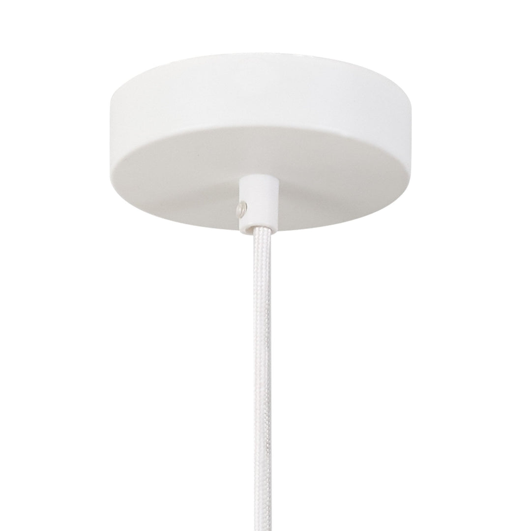 Nelson Lighting NL85519 Raibon Suspension Kit Matt White / Marble / White Fabric