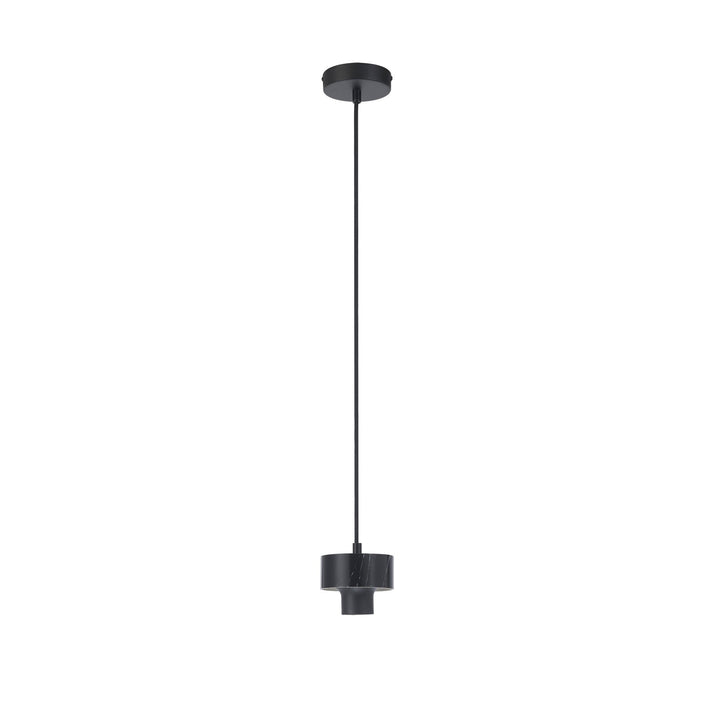 Nelson Lighting NL85559 Raibon Suspension Kit Black Marble / Black / Black Fabric