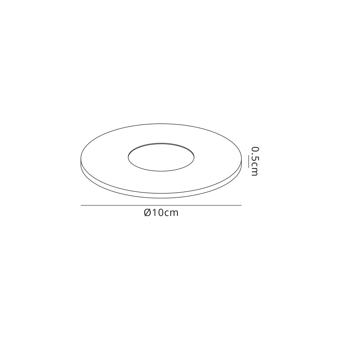 Nelson Lighting NL85609 Raibon White Metal Ring Plate