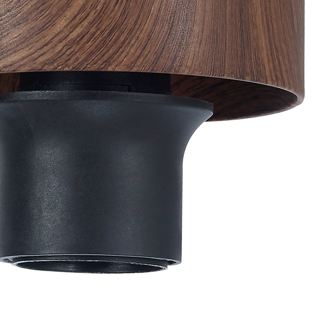 Nelson Lighting NL87129 Raibon Surface Kit Matt Black / Walnut