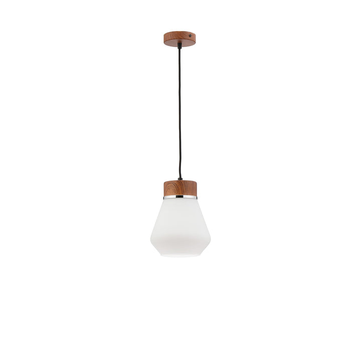 Nelson Lighting NLK15639 Raibon 1 Light Pendant Walnut Opal