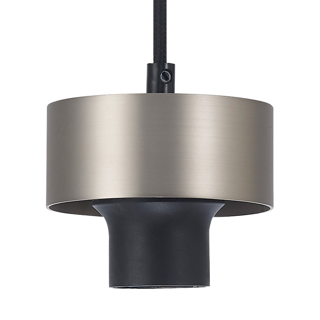 Nelson Lighting NLK15659 Raibon 1 Light Pendant Satin Nickel Clear