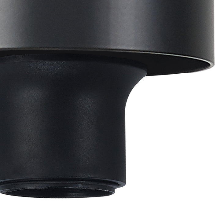 Nelson Lighting NLK15679 Raibon 1 Light Ceiling Light Matt Black Smoke