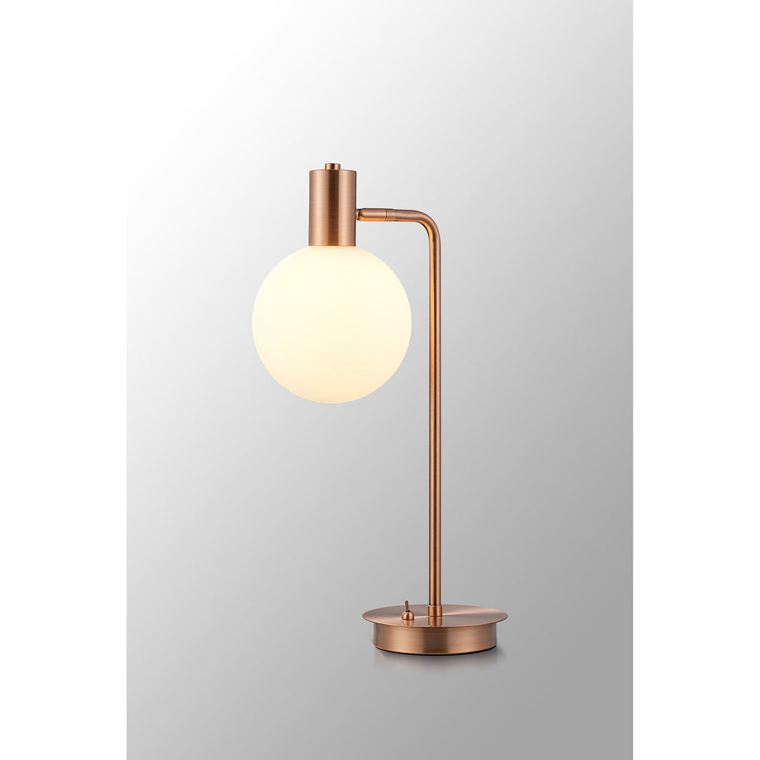 Nelson Lighting NL82799 Rome 1 Light Table Lamp Antique Copper